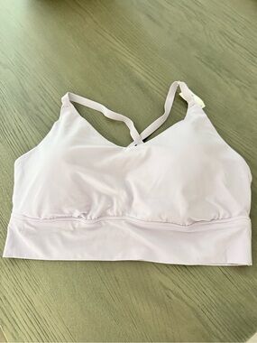Light Lavender V-Neck Sports Bralette with Adjustable Straps